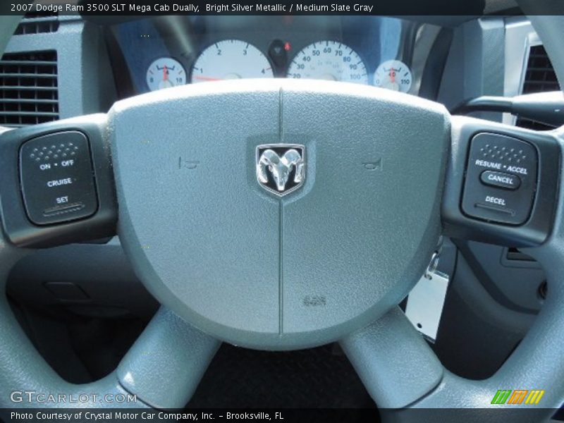 Bright Silver Metallic / Medium Slate Gray 2007 Dodge Ram 3500 SLT Mega Cab Dually