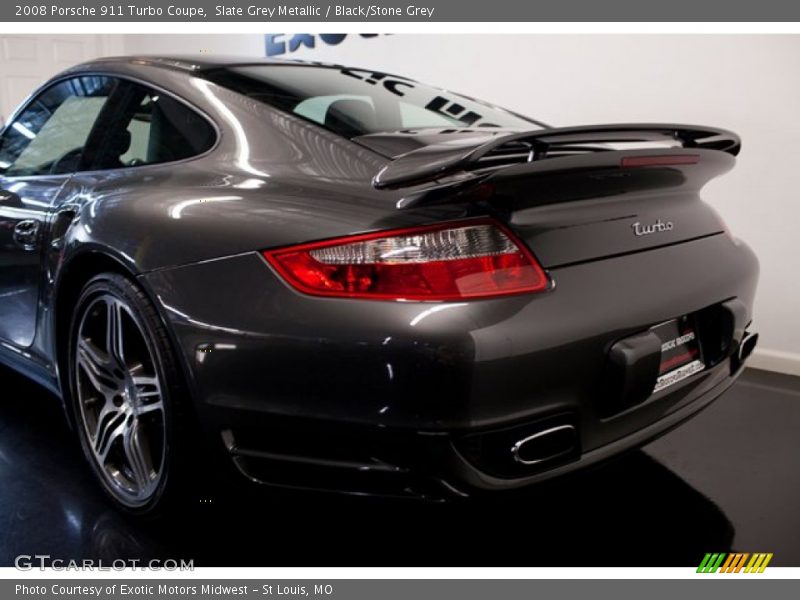 Slate Grey Metallic / Black/Stone Grey 2008 Porsche 911 Turbo Coupe