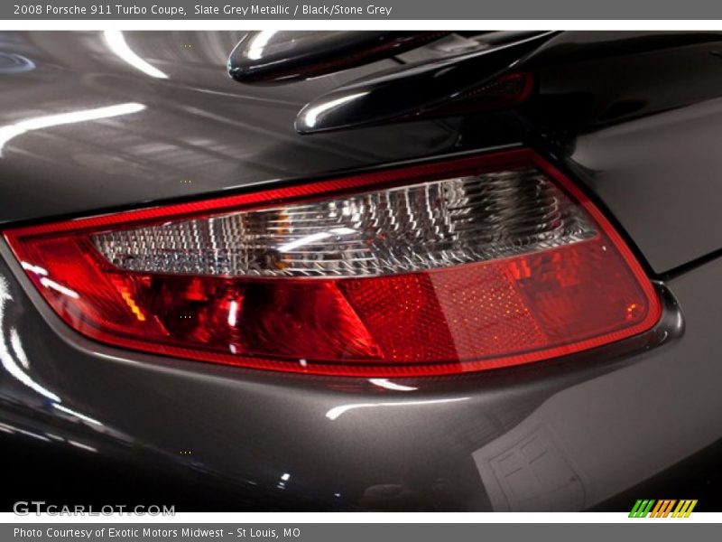 Slate Grey Metallic / Black/Stone Grey 2008 Porsche 911 Turbo Coupe