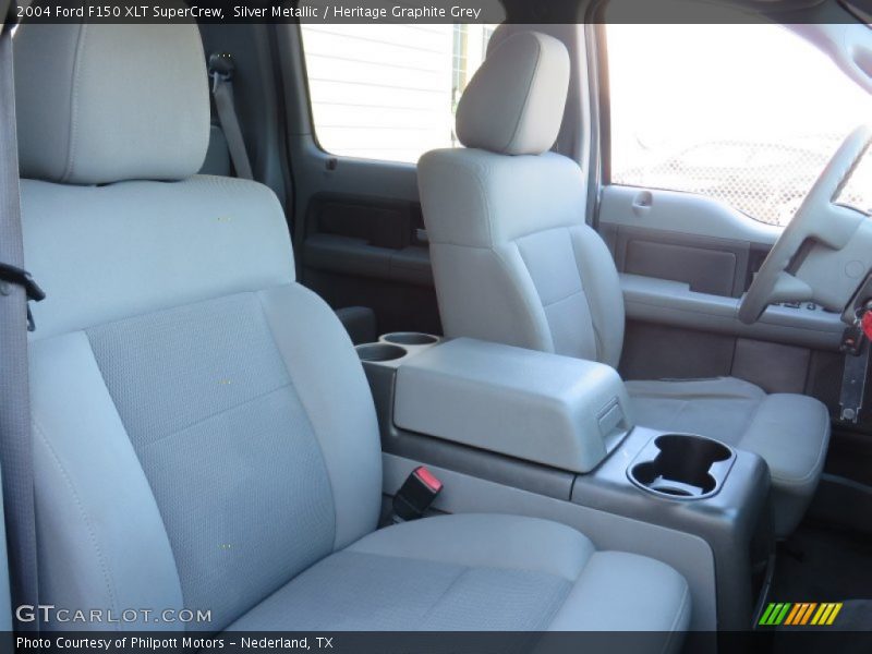 Silver Metallic / Heritage Graphite Grey 2004 Ford F150 XLT SuperCrew