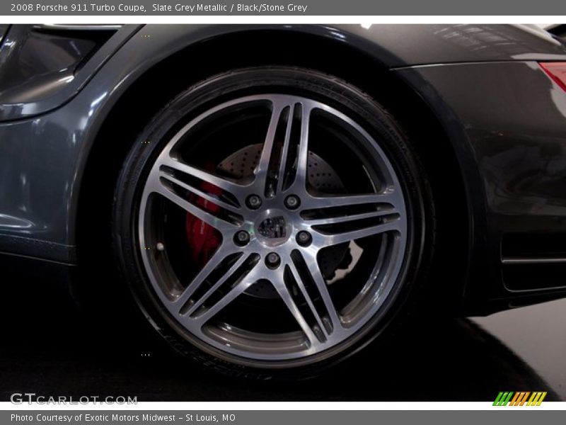 Slate Grey Metallic / Black/Stone Grey 2008 Porsche 911 Turbo Coupe