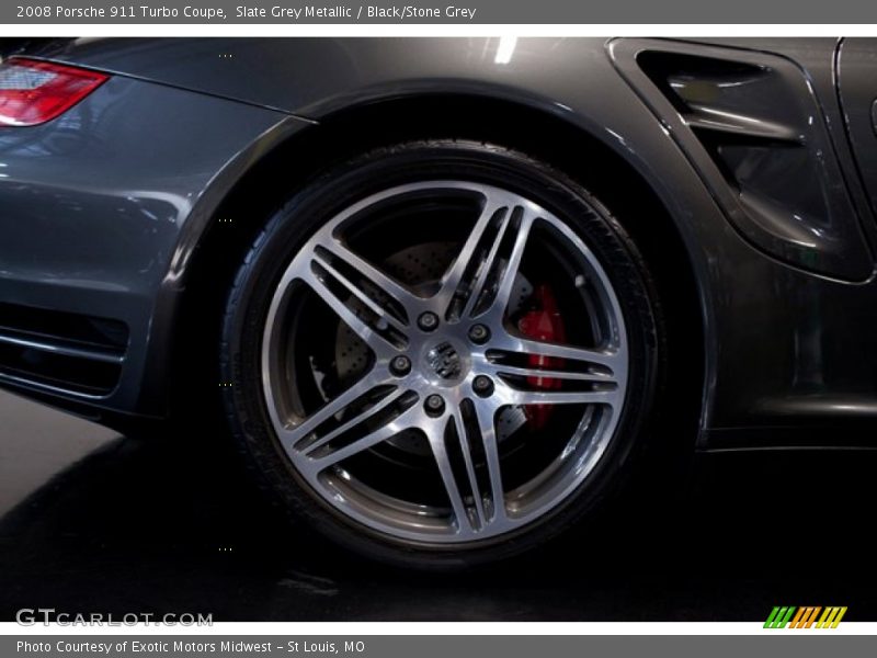 Slate Grey Metallic / Black/Stone Grey 2008 Porsche 911 Turbo Coupe