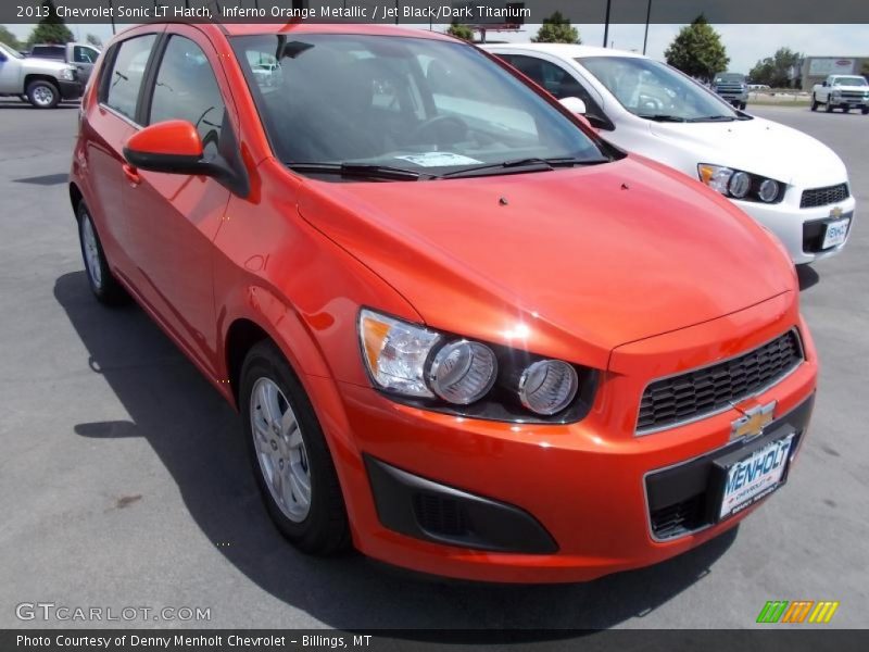 Inferno Orange Metallic / Jet Black/Dark Titanium 2013 Chevrolet Sonic LT Hatch