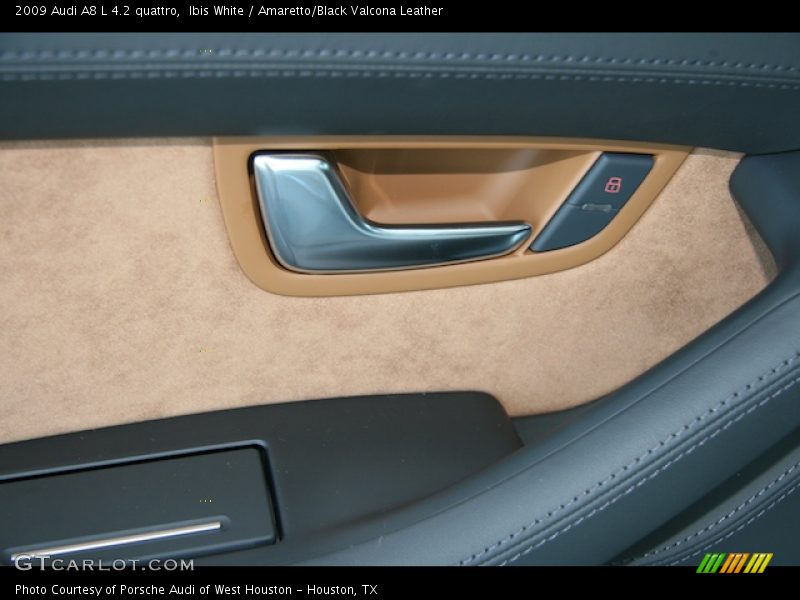 Ibis White / Amaretto/Black Valcona Leather 2009 Audi A8 L 4.2 quattro