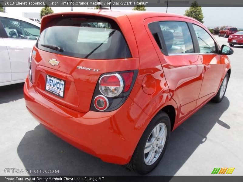 Inferno Orange Metallic / Jet Black/Dark Titanium 2013 Chevrolet Sonic LT Hatch