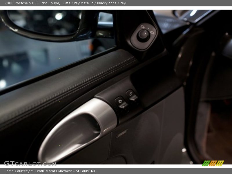 Slate Grey Metallic / Black/Stone Grey 2008 Porsche 911 Turbo Coupe