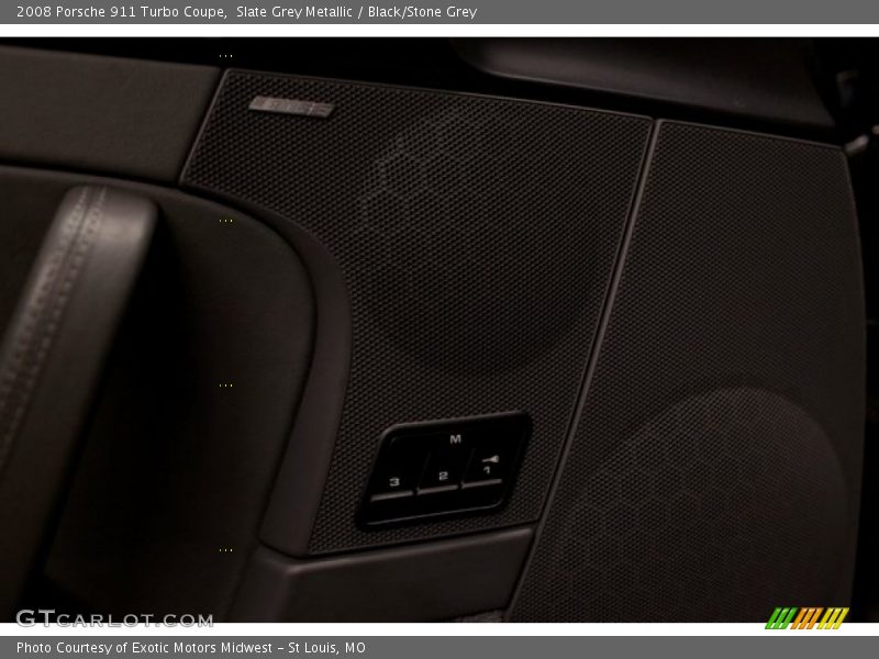 Slate Grey Metallic / Black/Stone Grey 2008 Porsche 911 Turbo Coupe