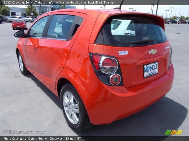 Inferno Orange Metallic / Jet Black/Dark Titanium 2013 Chevrolet Sonic LT Hatch