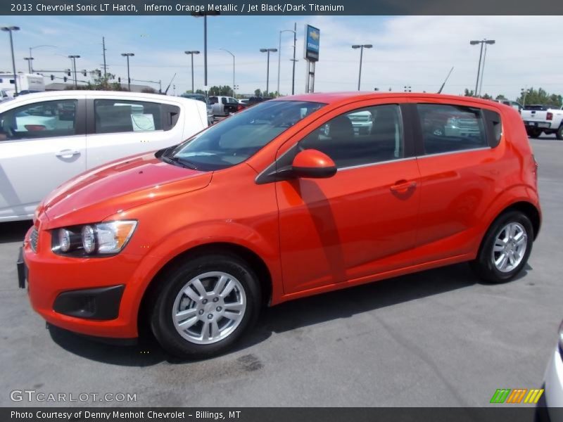 Inferno Orange Metallic / Jet Black/Dark Titanium 2013 Chevrolet Sonic LT Hatch