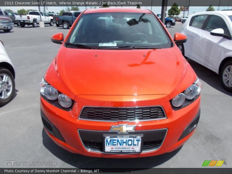 Inferno Orange Metallic / Jet Black/Dark Titanium 2013 Chevrolet Sonic LT Hatch