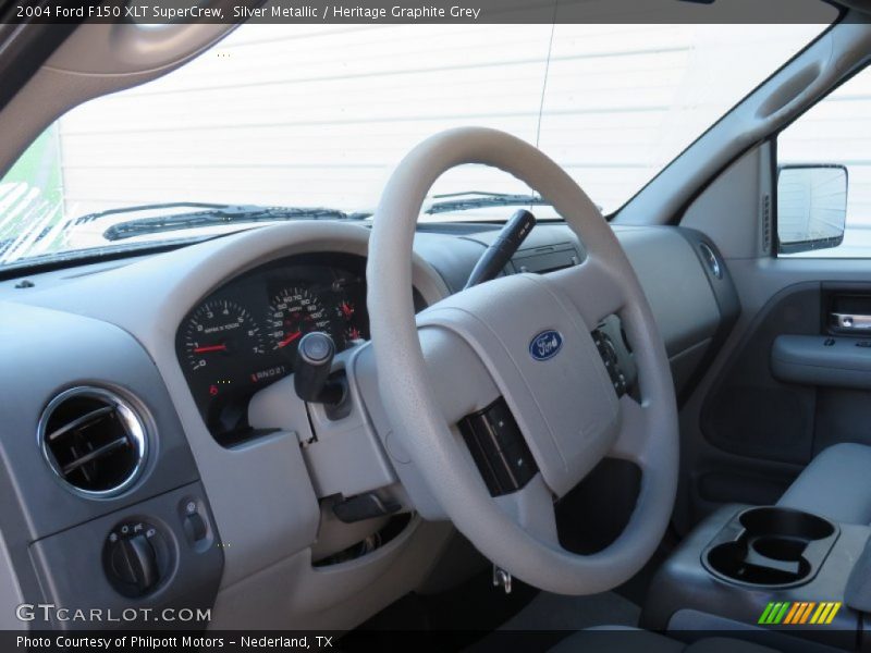 Silver Metallic / Heritage Graphite Grey 2004 Ford F150 XLT SuperCrew