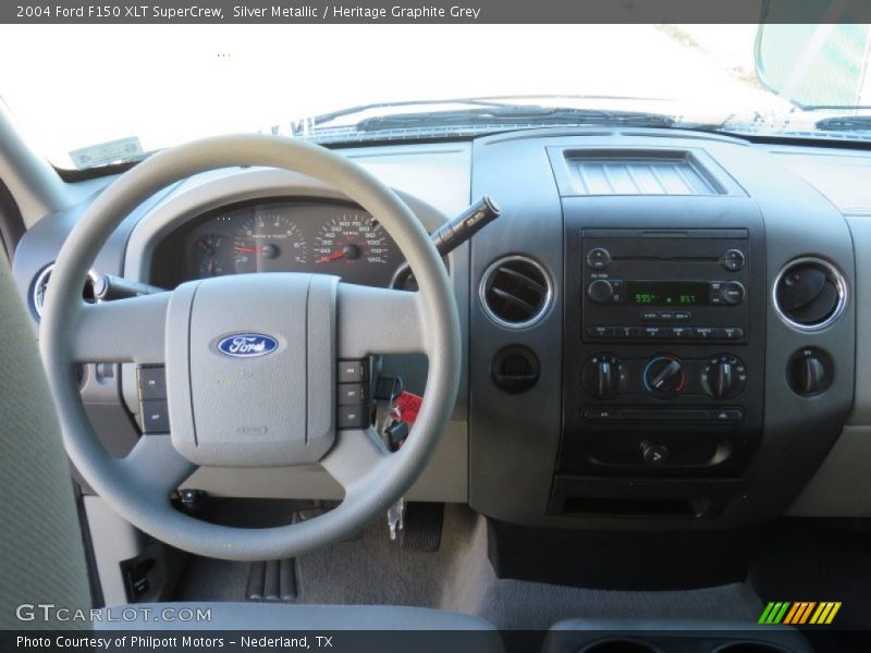 Silver Metallic / Heritage Graphite Grey 2004 Ford F150 XLT SuperCrew