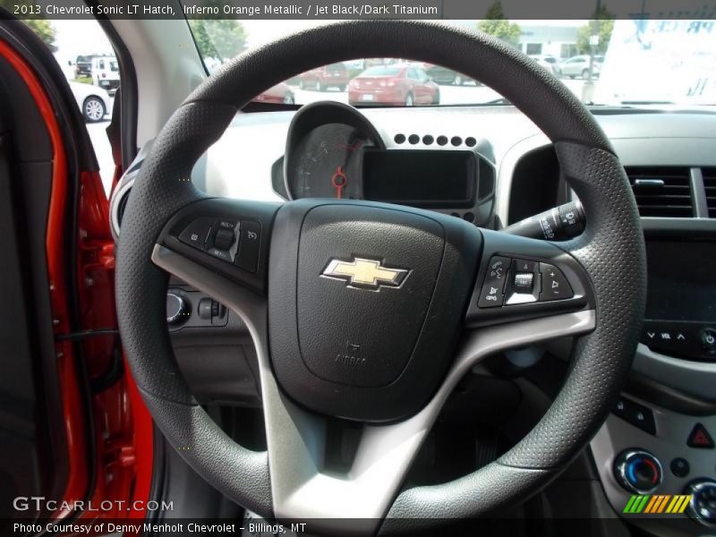 Inferno Orange Metallic / Jet Black/Dark Titanium 2013 Chevrolet Sonic LT Hatch
