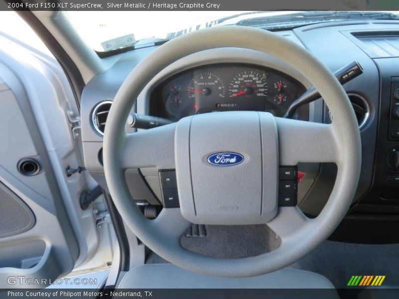 Silver Metallic / Heritage Graphite Grey 2004 Ford F150 XLT SuperCrew