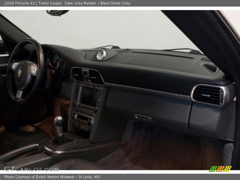Slate Grey Metallic / Black/Stone Grey 2008 Porsche 911 Turbo Coupe