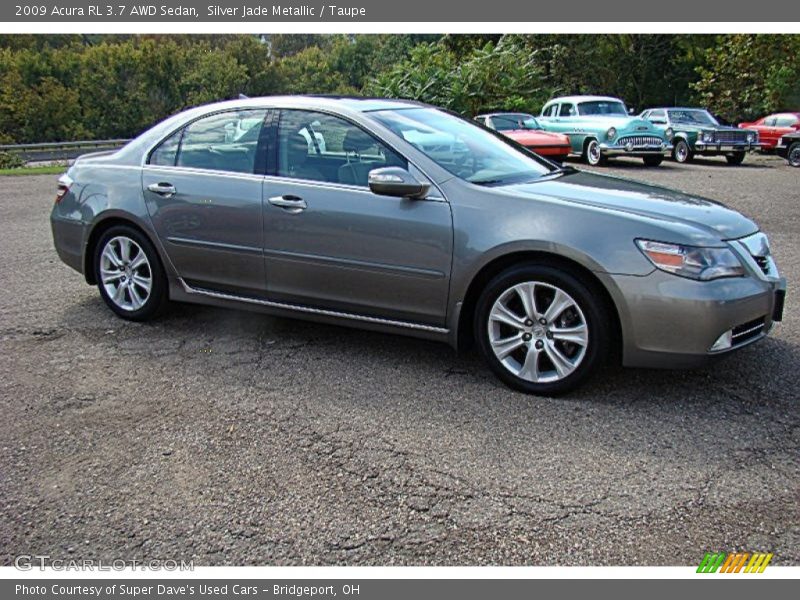 Silver Jade Metallic / Taupe 2009 Acura RL 3.7 AWD Sedan