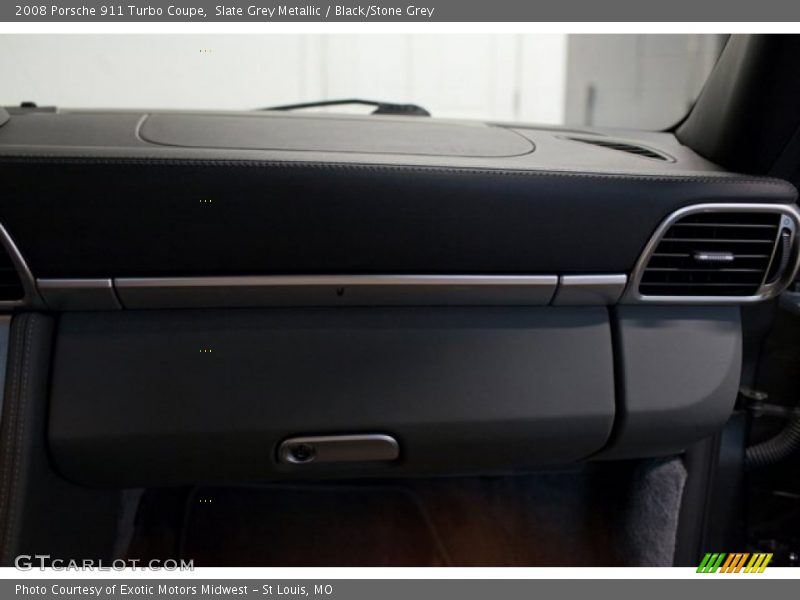 Slate Grey Metallic / Black/Stone Grey 2008 Porsche 911 Turbo Coupe
