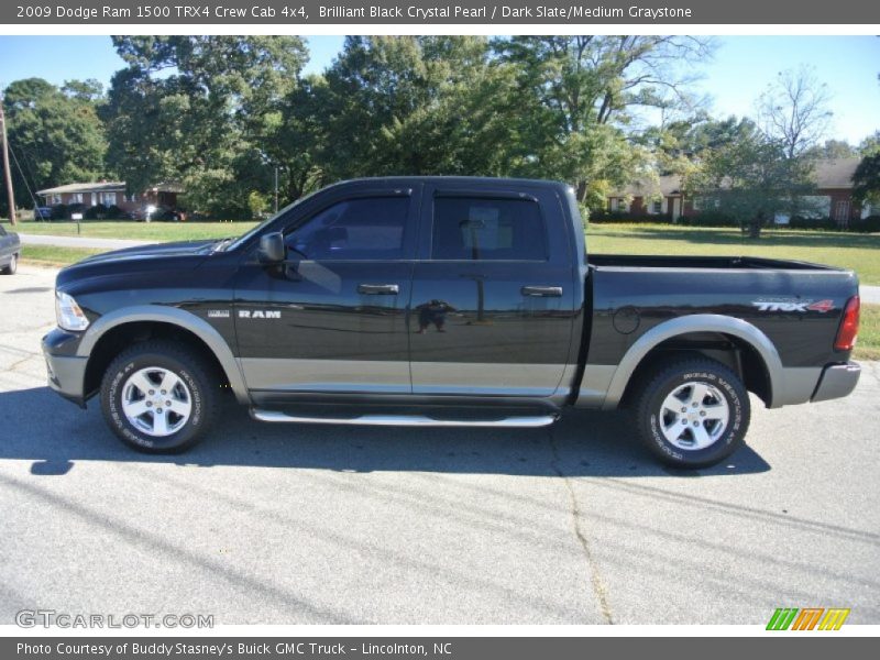 Brilliant Black Crystal Pearl / Dark Slate/Medium Graystone 2009 Dodge Ram 1500 TRX4 Crew Cab 4x4