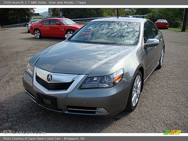 Silver Jade Metallic / Taupe 2009 Acura RL 3.7 AWD Sedan