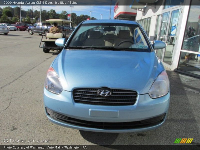 Ice Blue / Beige 2009 Hyundai Accent GLS 4 Door