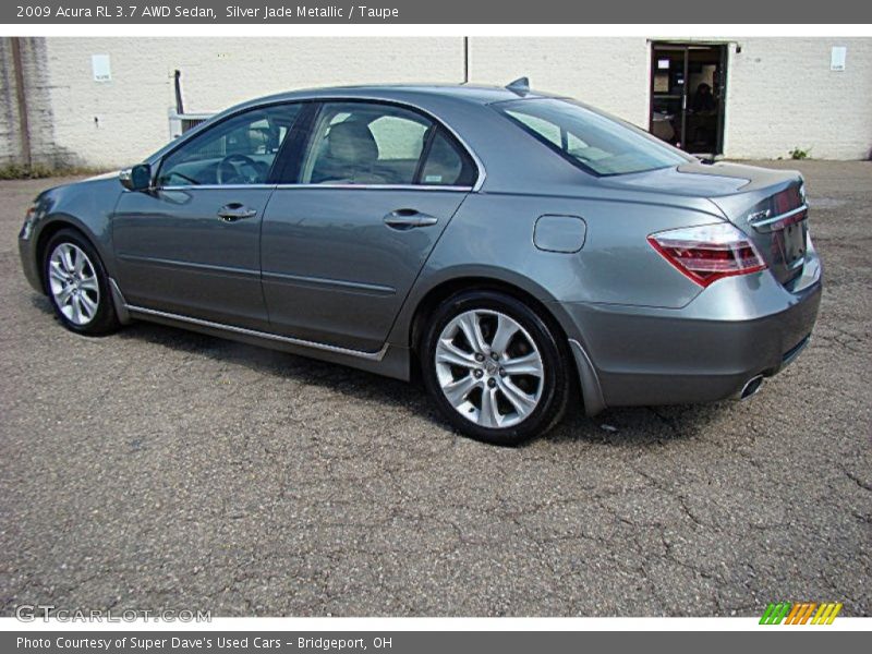 Silver Jade Metallic / Taupe 2009 Acura RL 3.7 AWD Sedan