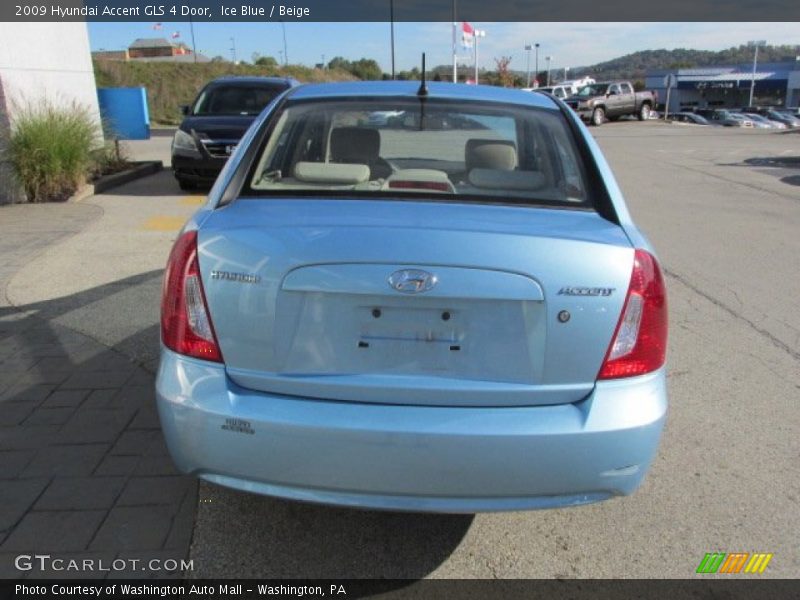 Ice Blue / Beige 2009 Hyundai Accent GLS 4 Door