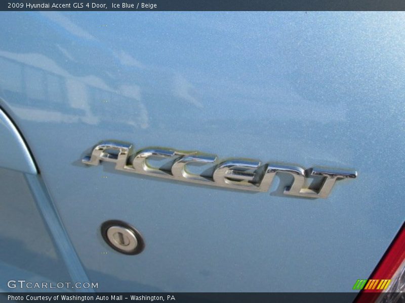 Ice Blue / Beige 2009 Hyundai Accent GLS 4 Door