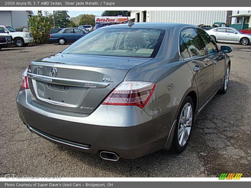Silver Jade Metallic / Taupe 2009 Acura RL 3.7 AWD Sedan