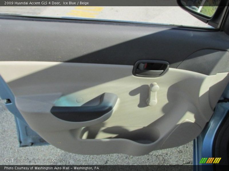 Ice Blue / Beige 2009 Hyundai Accent GLS 4 Door