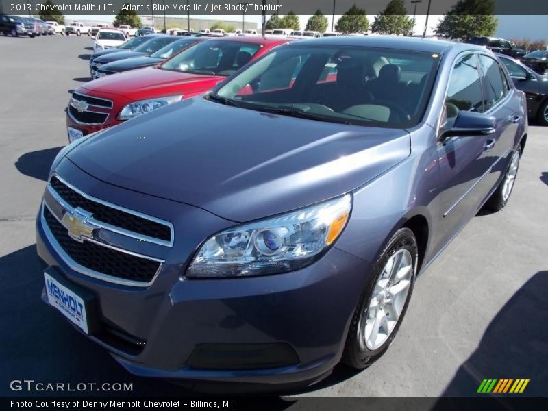 Atlantis Blue Metallic / Jet Black/Titanium 2013 Chevrolet Malibu LT