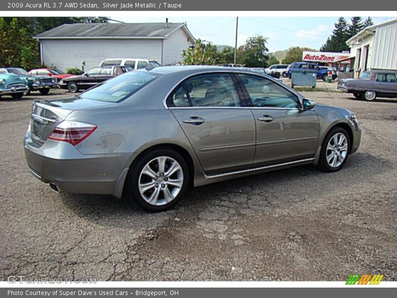 Silver Jade Metallic / Taupe 2009 Acura RL 3.7 AWD Sedan