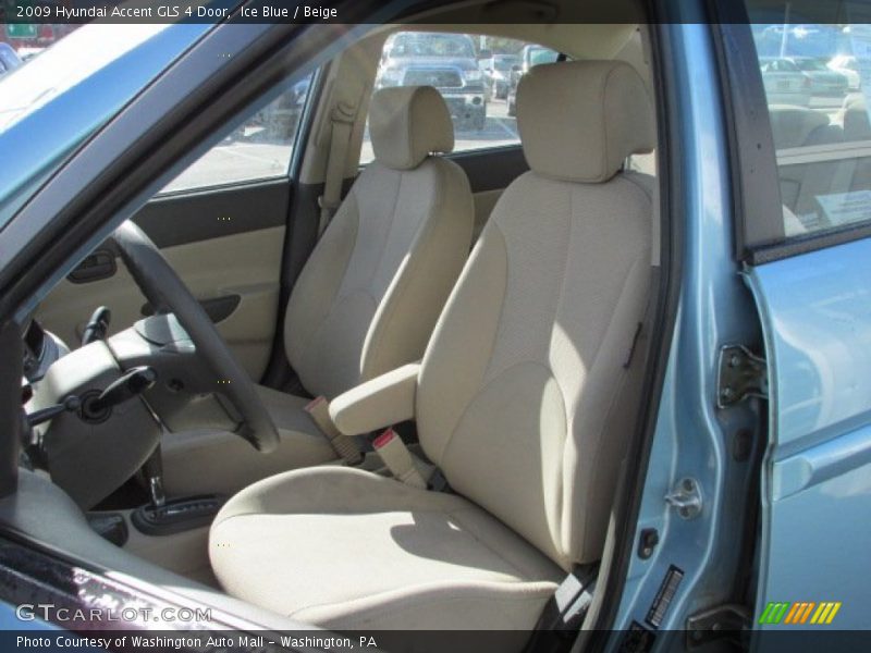 Ice Blue / Beige 2009 Hyundai Accent GLS 4 Door