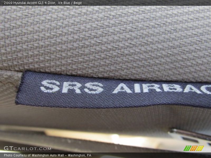 Ice Blue / Beige 2009 Hyundai Accent GLS 4 Door