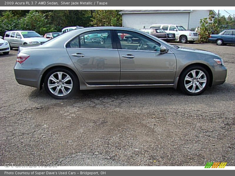 Silver Jade Metallic / Taupe 2009 Acura RL 3.7 AWD Sedan