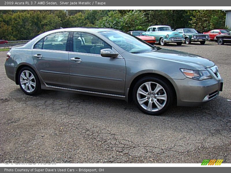 Silver Jade Metallic / Taupe 2009 Acura RL 3.7 AWD Sedan