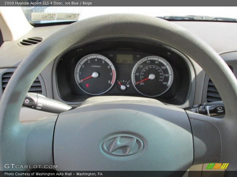 Ice Blue / Beige 2009 Hyundai Accent GLS 4 Door