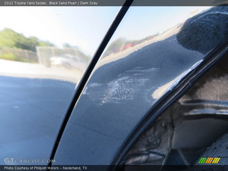 Black Sand Pearl / Dark Gray 2012 Toyota Yaris Sedan