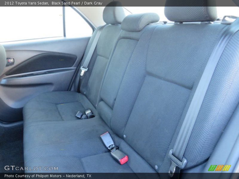 Black Sand Pearl / Dark Gray 2012 Toyota Yaris Sedan