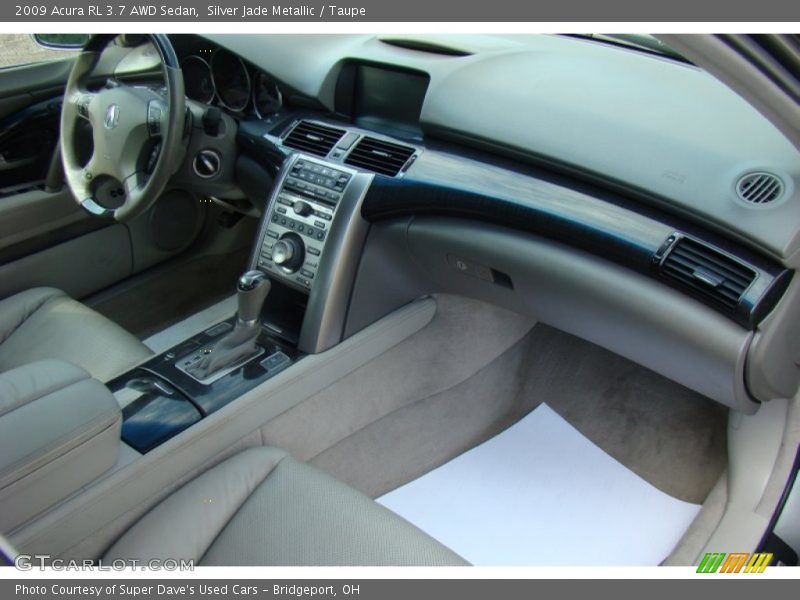 Silver Jade Metallic / Taupe 2009 Acura RL 3.7 AWD Sedan