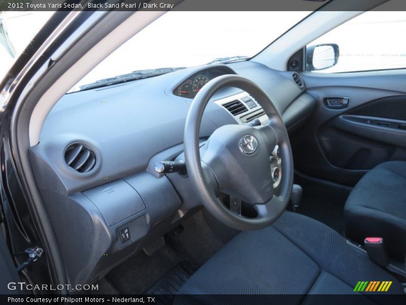 Black Sand Pearl / Dark Gray 2012 Toyota Yaris Sedan