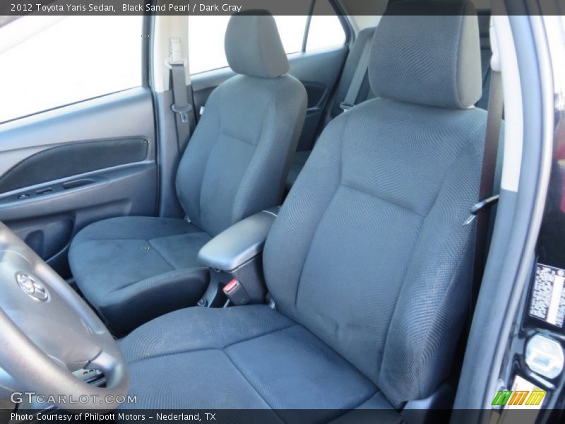 Black Sand Pearl / Dark Gray 2012 Toyota Yaris Sedan