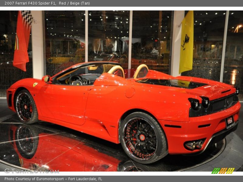 Red / Beige (Tan) 2007 Ferrari F430 Spider F1