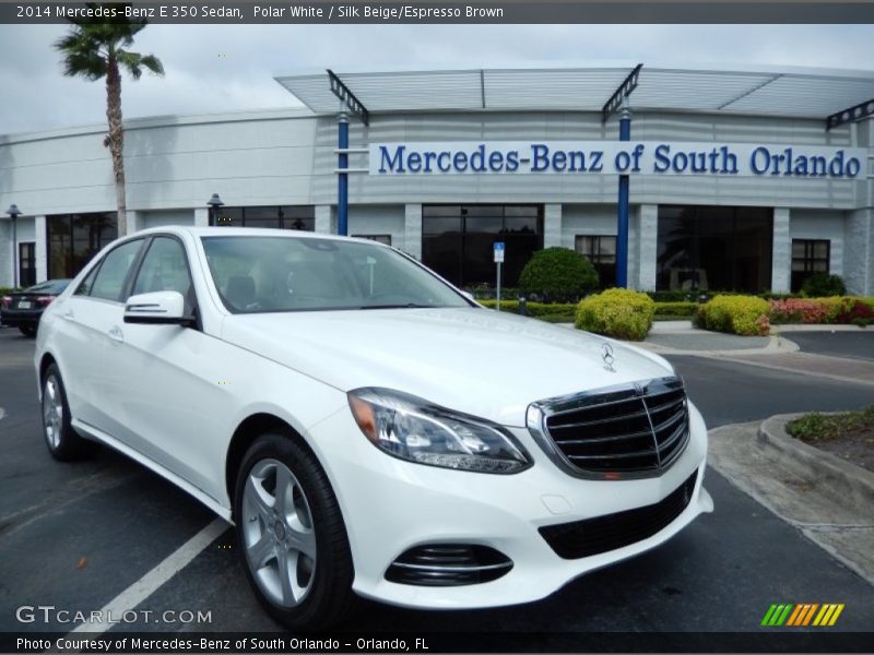 Polar White / Silk Beige/Espresso Brown 2014 Mercedes-Benz E 350 Sedan