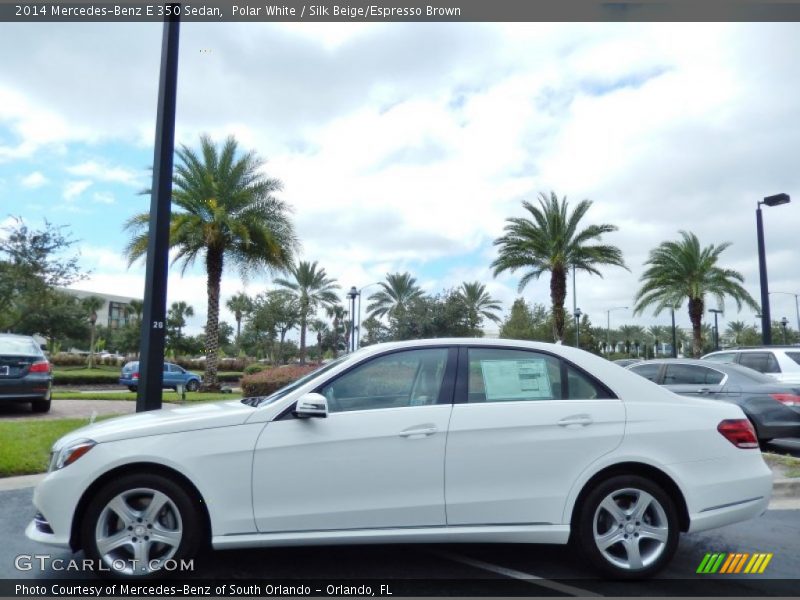 Polar White / Silk Beige/Espresso Brown 2014 Mercedes-Benz E 350 Sedan