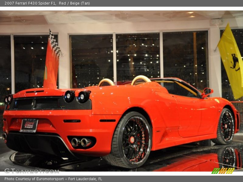 Red / Beige (Tan) 2007 Ferrari F430 Spider F1