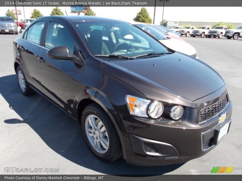 Mocha Bronze Metallic / Jet Black/Dark Titanium 2014 Chevrolet Sonic LT Sedan