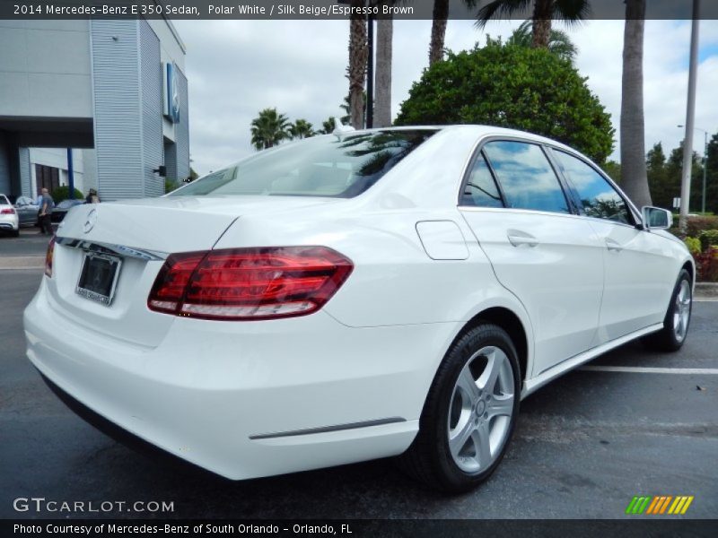 Polar White / Silk Beige/Espresso Brown 2014 Mercedes-Benz E 350 Sedan