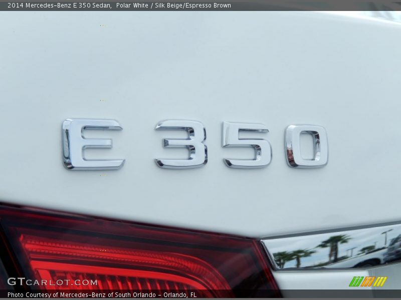 Polar White / Silk Beige/Espresso Brown 2014 Mercedes-Benz E 350 Sedan