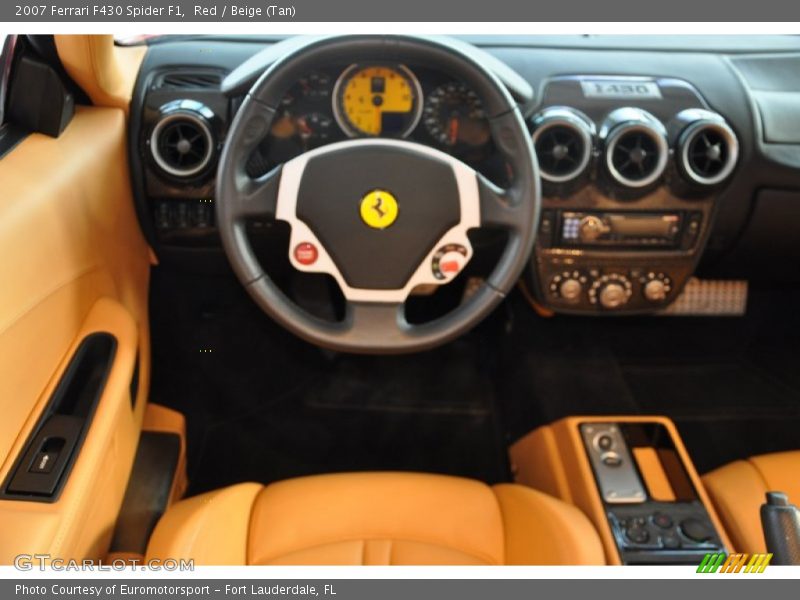Red / Beige (Tan) 2007 Ferrari F430 Spider F1