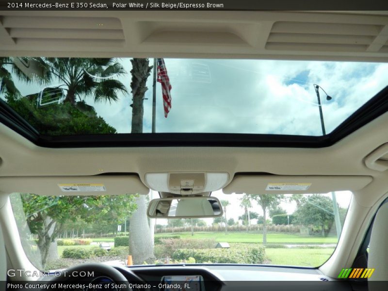 Polar White / Silk Beige/Espresso Brown 2014 Mercedes-Benz E 350 Sedan